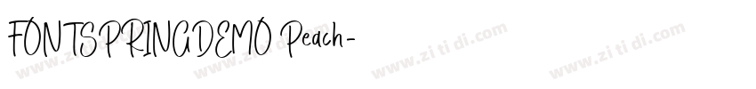 FONTSPRINGDEMO Peach字体转换